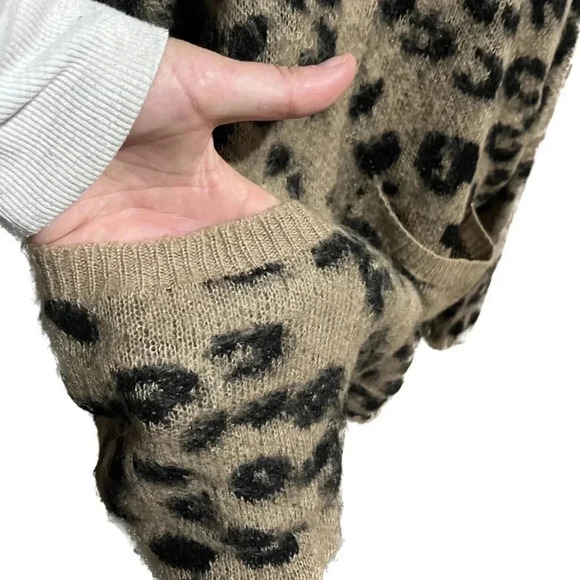 Flawless animal print open front cardigan/wrap with pockets size XS/S - Picture 2 of 7